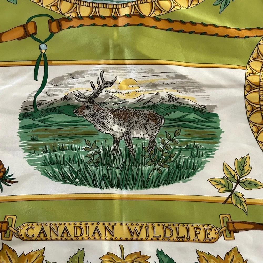 Art of the Scarf Canadian Wildlife Scarf Unique Bear Animals